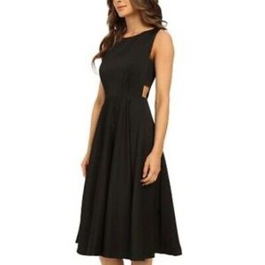 Ted Baker new with tags cut out midi dress, black with rose gold zipper, size 10